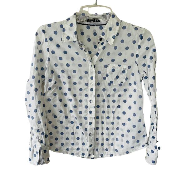 Boden Polkadot Size XS Buttondown shirt - Picture 1 of 8